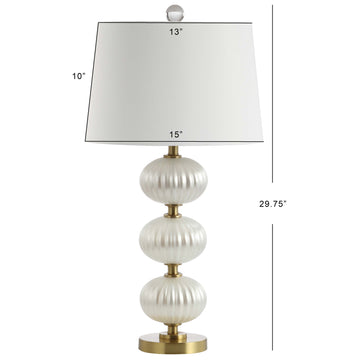 Carter 29.7" Glass LED Table Lamp - JONATHAN Y